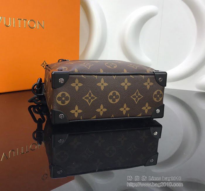 路易威登LV 頂級原單 M44480 標誌性Monogram Eclipse塗層帆布面 搭配樹脂鏈帶 單肩斜挎包 可手提  ydh2693